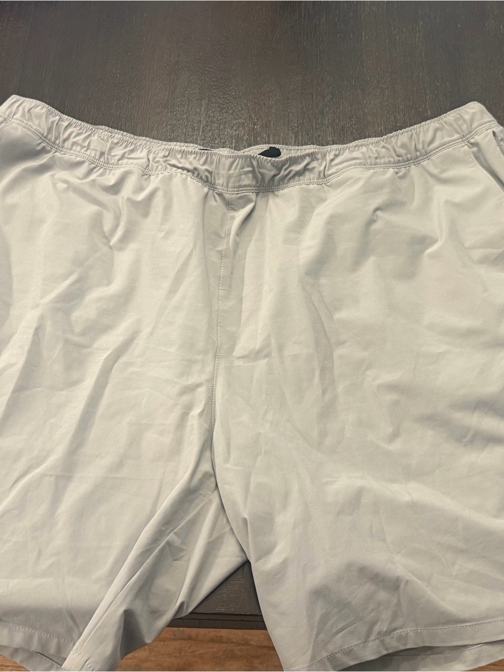 The North Face Men's Light Gray Athletic Shorts - Elastic Waist